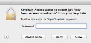 Apple Keychain login Password