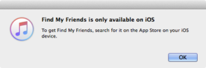 Find My Friends is only available on iOS