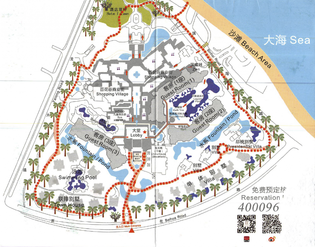 Karte Des Huayu Resort Spa Yalong Bay Sanya Hainan China Think Huayu Resort Spa Map 1024x804 